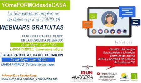 Bidasoa activa lanza la iniciativa ‘Yo me formo en casa’ dirigida a personas en búsqueda de empleo