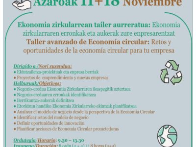 (EZ02/022) Taller avanzado de Economía Circular •  Retos y oportunidades de la economía circular para tu empresa