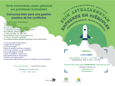 (EH02/023) Emprende en miércoles •  Comunica bien para una gestión positiva de los conflictos