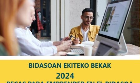 Bidasoa bizirikek datorren urriaren 9rako ekintzailetza bultzatzeko laguntzen berrien aurkezpenera deitzen du