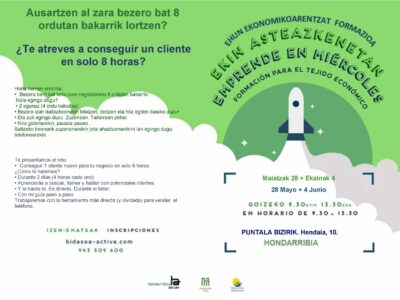 (EH02/025) Ekin asteazkenetan • Ausartzen al zara bezero bat 8 ordutan bakarrik lortzen?_I Saioa