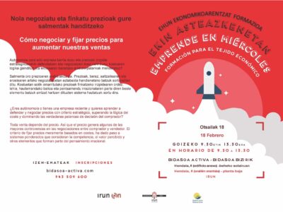 Ekin asteazkenetan • Nola negoziatu eta finkatu prezioak gure salmentak handitzeko (EI01/026)