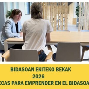 Resolución de la convocatoria del programa “Becas para emprender en el Bidasoa 2026”