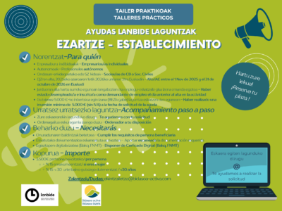 02/10/2026-Taller solicitud Ayudas Establecimiento Lanbide (LEZG010/026)